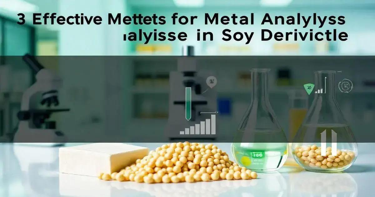 3 Métodos Eficazes na Análise de Metais em Produtos Derivados de Soja