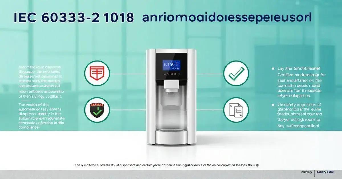 IEC 60335-2-108: Segurança em Dispensadores Automáticos de Líquidos