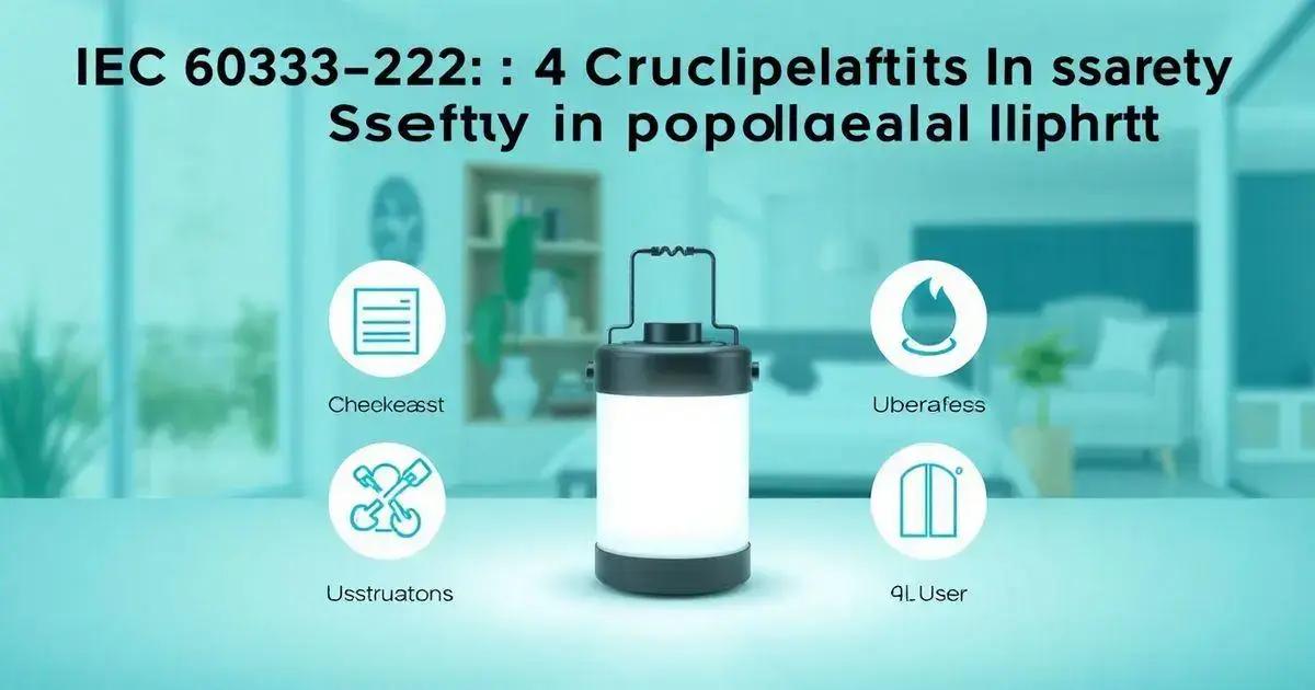 IEC 60335-2-22: 4 Aspectos Cruciais sobre Segurança em Iluminação Portátil