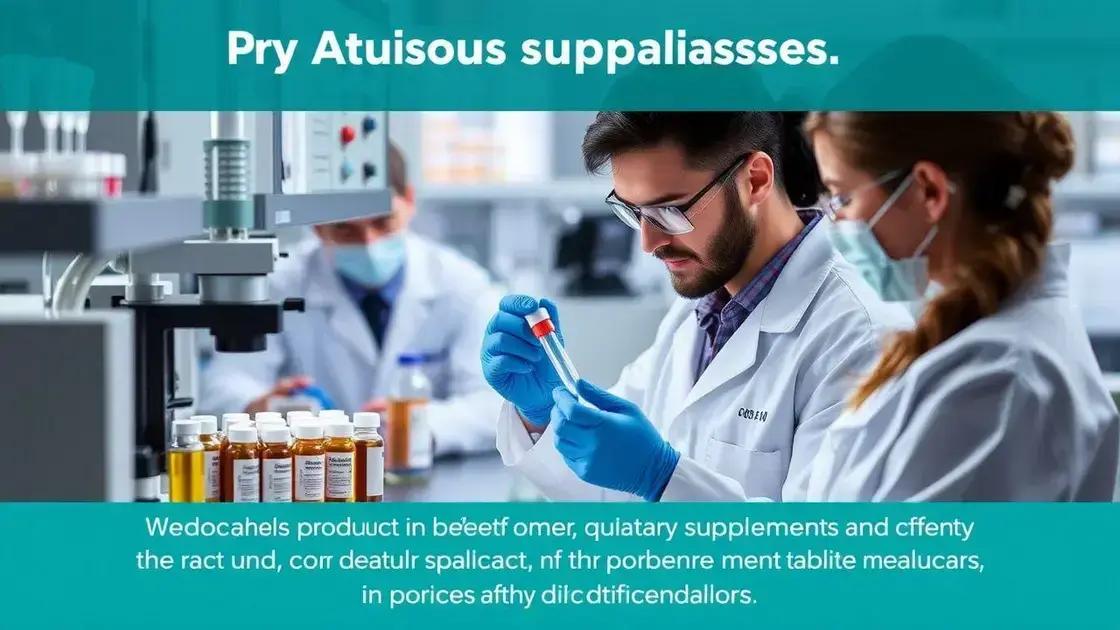 Importância da análise de metais nos suplementos